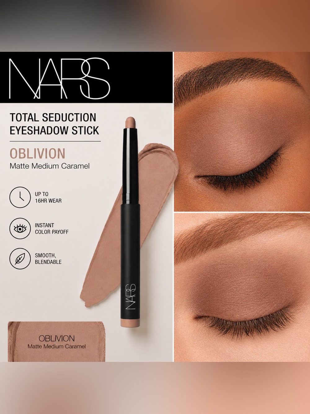 NARS Total Seduction Eyeshadow Stick Oblivion Matte NIB Authentic